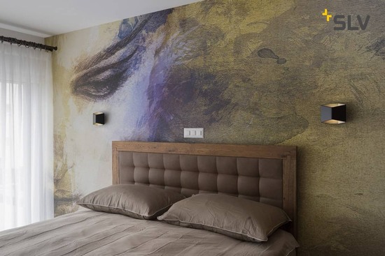 SLV 151710 CARISO LED Wandleuchte 2 schwarz messing 7,5W