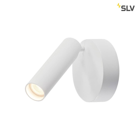 SLV 152331 KARPO 30 Single Spot Wand- u. Deckenleuchte rund weiss 7,5W LED 3000K