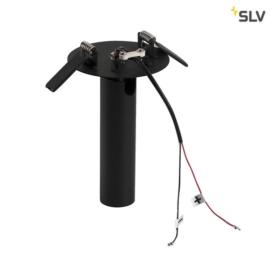 SLV 152380 KARPO 30 Single Spot Deckeneinbauleuchte Rosette flach schwarz 7,5W LED 3000K,