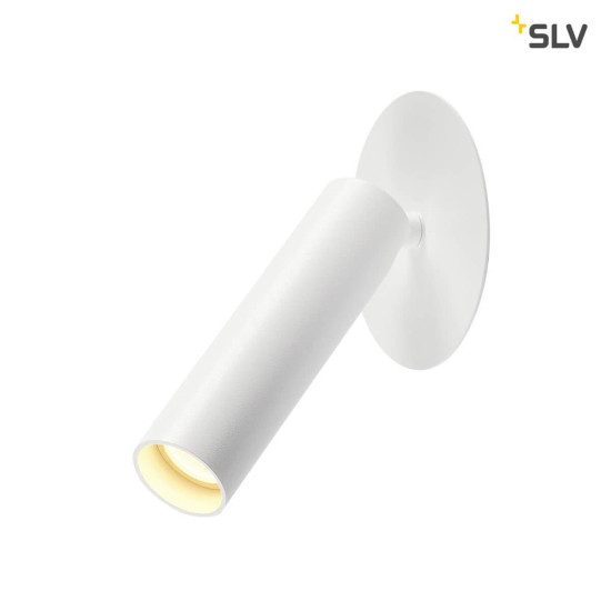 SLV 152381 KARPO 30 Single Spot Deckeneinbauleuchte Rosette flach weiss 7,5W LED 3000K,