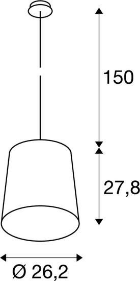 SLV 165519 TINTO, Pendelleuchte, A60, kupfer, max. 60 W