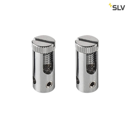 SLV 186352 Einspeiser für NV-Seilsystem chrom 2 Stk. max. 25A