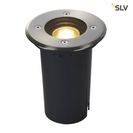 SLV 227680 SOLASTO Bodeneinbauleuchte rund Edelstahlblende GU10