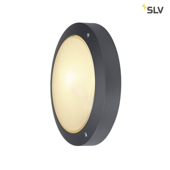 SLV 229075 BULAN Deckenleuchte rund anthrazit E14 max. 60W satiniertes Glas