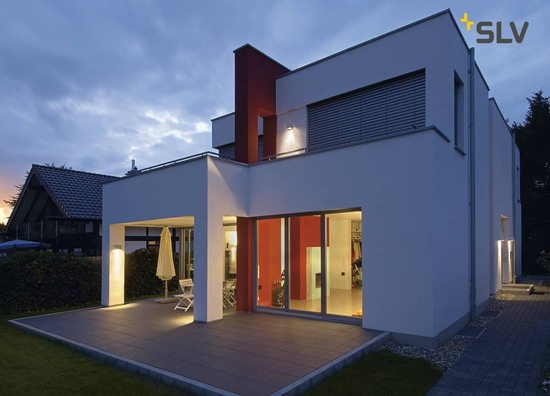 SLV 229564 BIG THEO WALL OUT Wandleuchte eckig silbergrau ES111 max. 75W