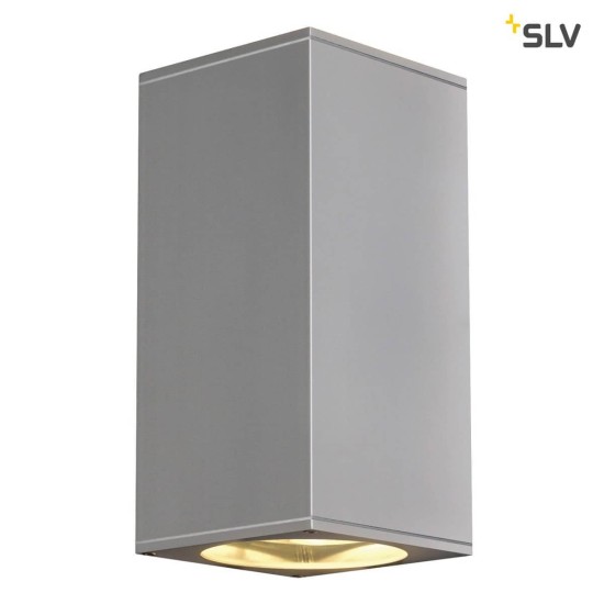 SLV 229574 BIG THEO UP DOWN OUT Wandleuchte eckig silbergrau ES111 max. 2x75W