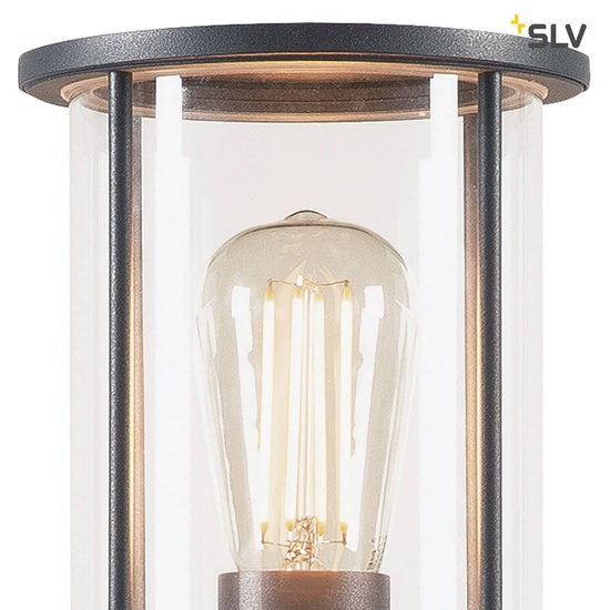 SLV 232075 PHOTONIA Wege- und Standleuchte A60 rund anthrazit klares Glas