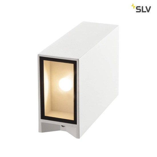 SLV 232441 QUAD XL 2 Wandleuchte eckig weiss LED 2x3,2W 3000K up-down