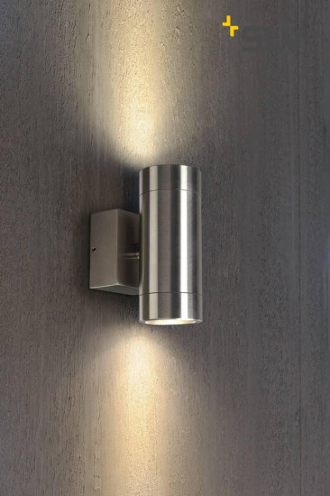 SLV 233302 ASTINA STEEL GU10 Wandleuchte rund Edelstahl