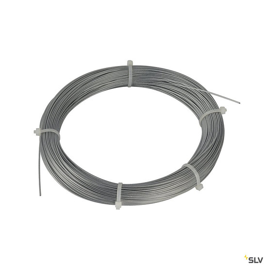 SLV 961031 STAHLSEIL, 0,75 mm mit PVC-Ummantelung, 100 m Ring, verzinkt