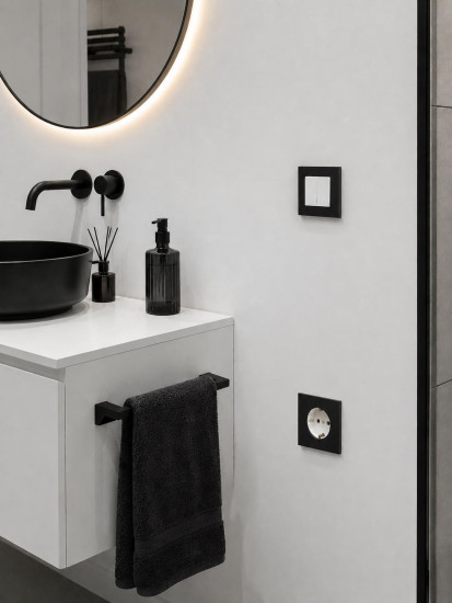 SOIXX Aufsteckrahmen Schwarz für Gira System 55 für Steckdosen und Lichtschalter Modernes Upgrade