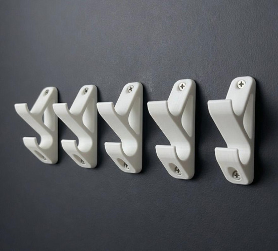 5 x SOIXX Haken Doppelhaken Wandhaken Weiß