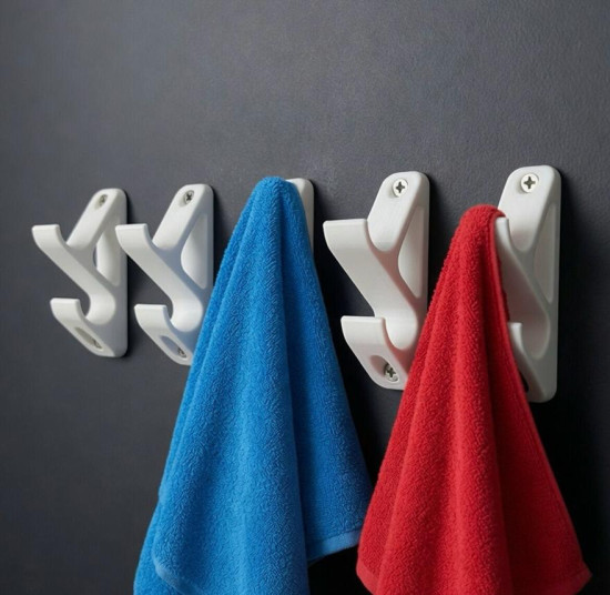 5 x SOIXX Haken Doppelhaken Wandhaken Weiß