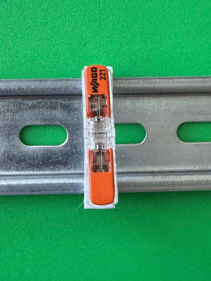 SOIXX Hutschienenhalter XWD für WAGO 1x 221-2411 DIN Rail 35 mm Hutschiene Halter Weiß