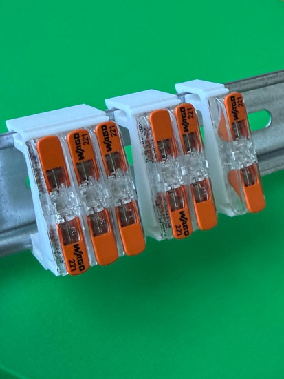 SOIXX Hutschienenhalter XWD für WAGO 1x 221-2411 DIN Rail 35 mm Hutschiene Halter Weiß