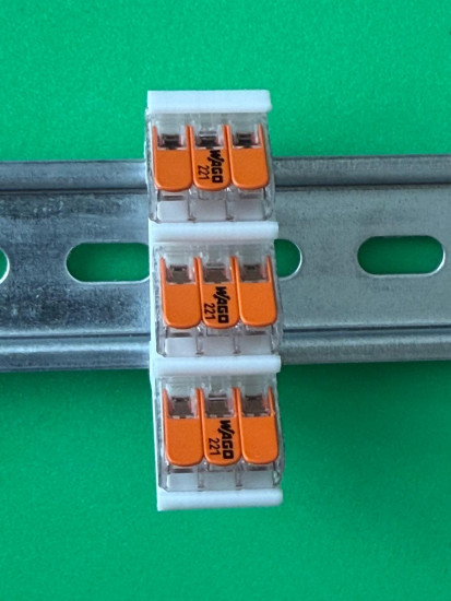 SOIXX Hutschienenhalter XWD für WAGO 221-413 DIN Rail 35 mm Hutschiene Halter Weiß