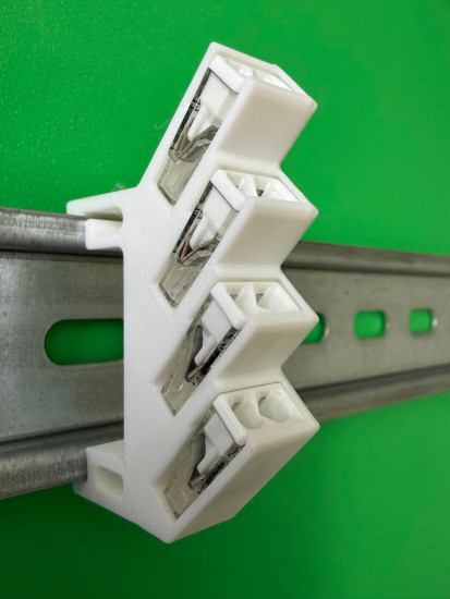 SOIXX Hutschienenhalter XWD für WAGO 4x 2273-202 DIN Rail Hutschiene Halter Weiß