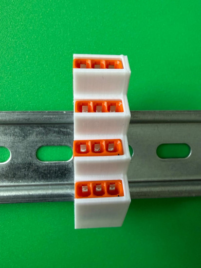 SOIXX Hutschienenhalter XWD für WAGO 4x 2273-203 DIN Rail Hutschiene Halter Weiß