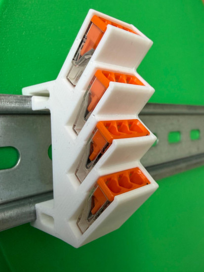 SOIXX Hutschienenhalter XWD für WAGO 4x 2273-203 DIN Rail Hutschiene Halter Weiß
