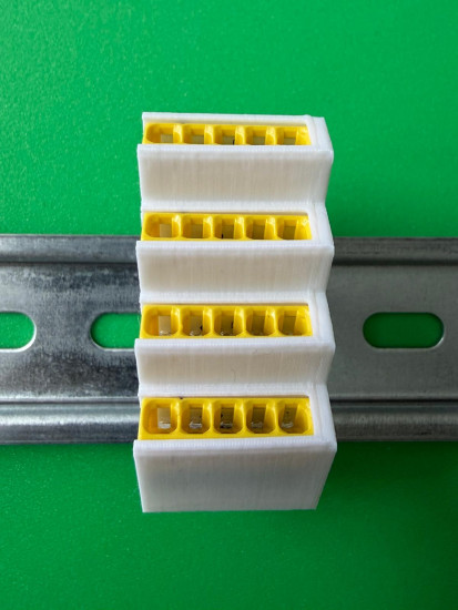 SOIXX Hutschienenhalter XWD für WAGO 4x 2273-205 DIN Rail Hutschiene Halter Weiß