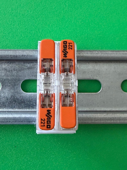 SOIXX Hutschienenhalter XWD für WAGO 2x 221-2411 DIN Rail 35 mm Hutschiene Halter Weiß
