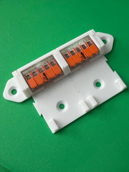 5 x SOIXX Halterung XWL Lang für 5er Klemmen WAGO 221-415 Weiß