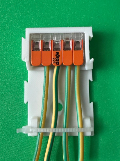 5 x SOIXX Halterung XWL Lang für 5er Klemmen WAGO 221-415 Weiß