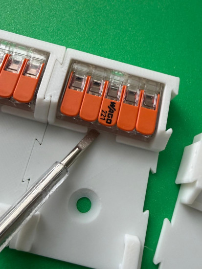 5 x SOIXX Halterung XWL Lang für 5er Klemmen WAGO 221-415 Weiß