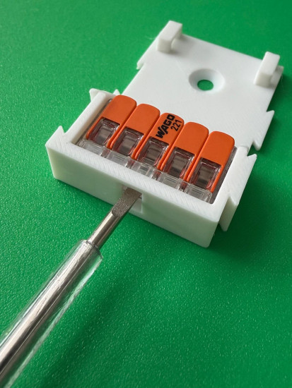 5 x SOIXX Halterung XWL Lang für 5er Klemmen WAGO 221-415 Weiß