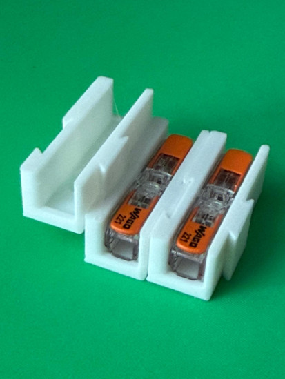 10 x SOIXX Halterung XWM für Durchgangsverbinder WAGO 221-2411 Weiß