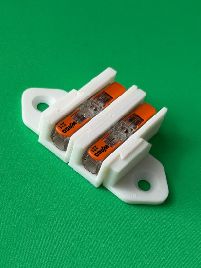 10 x SOIXX Halterung XWM für Durchgangsverbinder WAGO 221-2411 Weiß