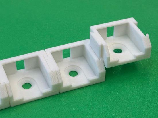 10 x SOIXX Halterung XWM für 3er Klemmen WAGO 221-413 Weiß