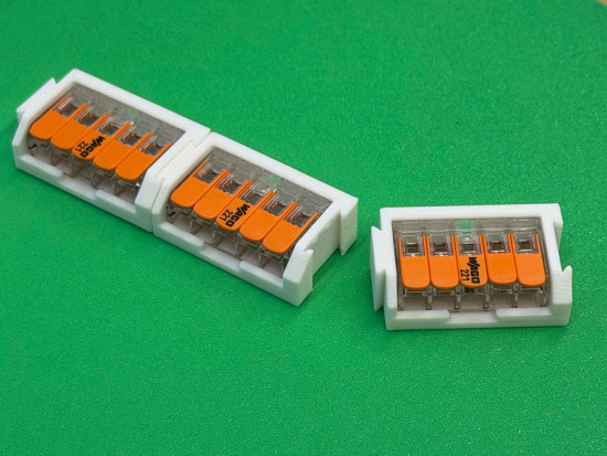 10 x SOIXX Halterung XWM für 5er Klemmen WAGO 221-415 Weiß