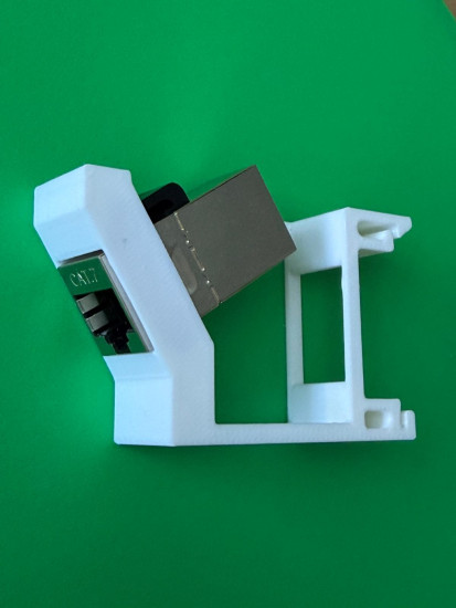SOIXX Hutschienenhalter Keystone Modul RJ45 Netzwerk Cat6 Cat7 Cat8 DIN Rail Adapter