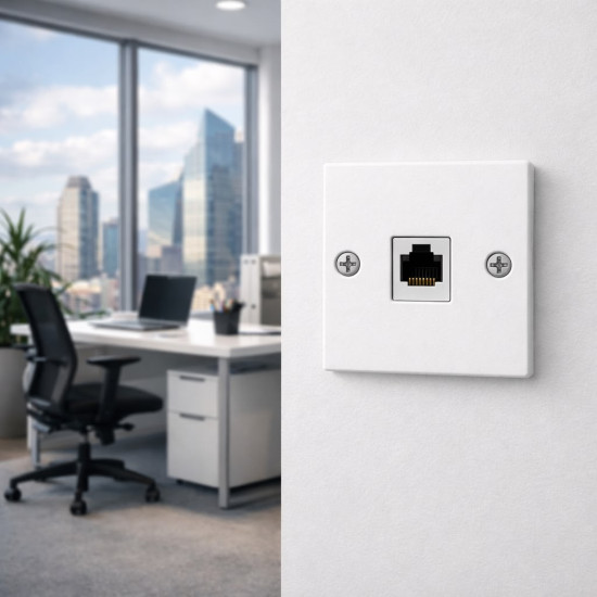 SOIXX Wanddose Netzwerkdose Leer 1 x Keystone Modul RJ45 HDMI USB Weiß