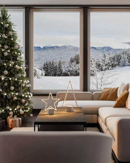 Sompex PINE Tischleuchte Silber 47cm 72421