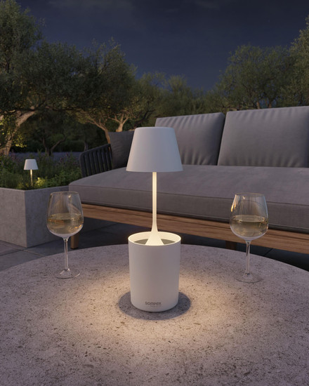 Sompex PEEKY Akku-Tischlampe Weiß 0,8W Warmweiss IP44 72720