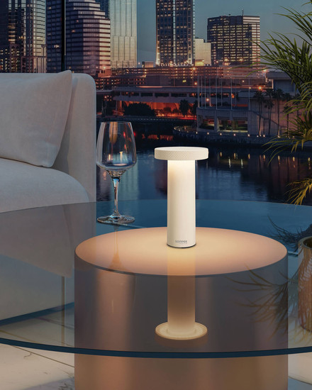 Sompex VOLUME Akku-Tischlampe Sand 1,6W steuerbare Lichtfarbe IP44 78533