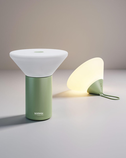 Sompex MIKONO Akku-Tischlampe Olivgrün 1W steuerbare Lichtfarbe IP44 78632