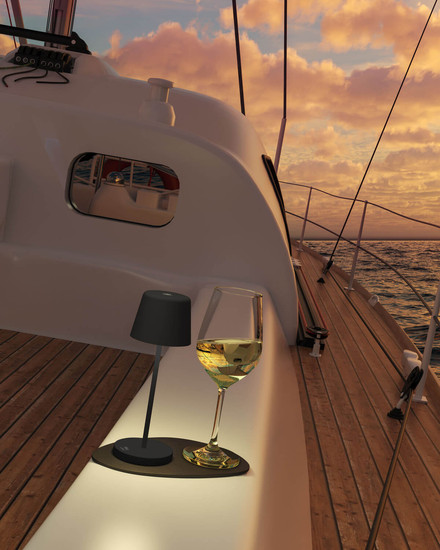 Silwy x Sompex SILWY Akku-Tischlampe Schwarz 2,2W steuerbare Lichtfarbe IP44 SYSO-2024-S1