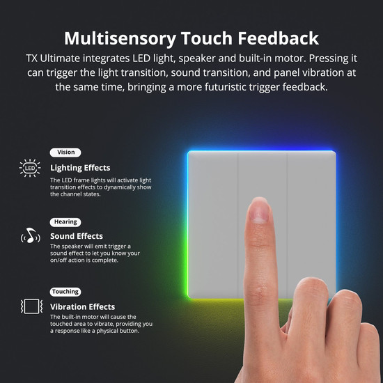 SONOFF TX Ultimate Smart Touch Wandschalter, Glasfront, Alexa & Google Home, App T5-1C-86