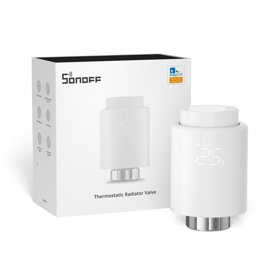 SONOFF Zigbee Thermostatisches Heizkörperventil, Zeitsteuerung, Fenster-offen-Erkennung, inkl. Ventiladapter TRVZB