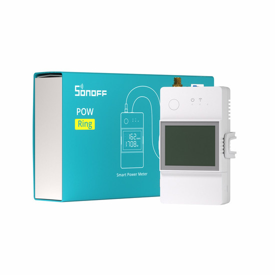 SONOFF POW Ring Smart Power Meter, Lichtschalter Relais, Strommessung, Verbrauchsanzeige, Alexa & Google Home POWCT
