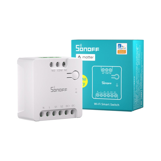 SONOFF MINI Dry WiFi Smart Switch (Trockenkontaktrelais), Lichtschalter Relais, Potentialfrei, Garagentorsteuerung, Unterputz HomeKit MINI-D