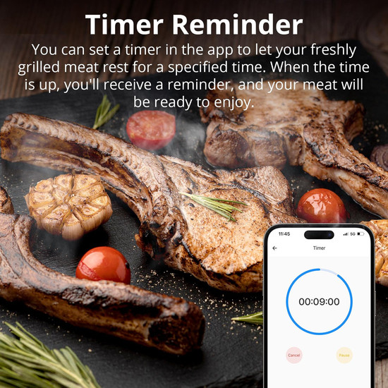 SONOFF BBQ-Fleischthermometer fürs Grillen und Kochen, Bluetooth BMT01