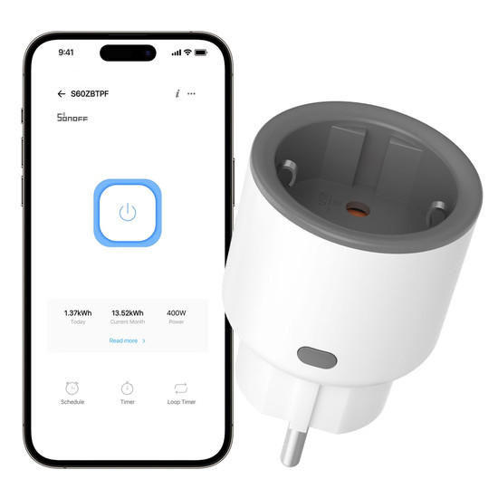 SONOFF iPlug Zigbee Smart Plug, Zwischenstecker S60ZBTPF