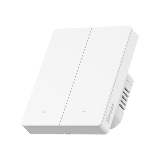 SONOFF SwitchMan Zigbee Smart Wandschalter, ZBM5 80/86 Typ, Lichtschalter Relais, 2-Fach ZBM5-2C-80W