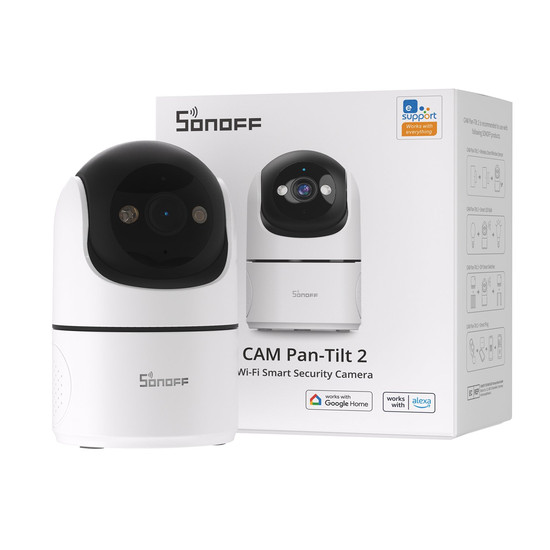 SONOFF CAM Pan-Tilt 2 Smarte Innenüberwachungskamera, Indoor, Alexa & Google Home, App CAM-PT2