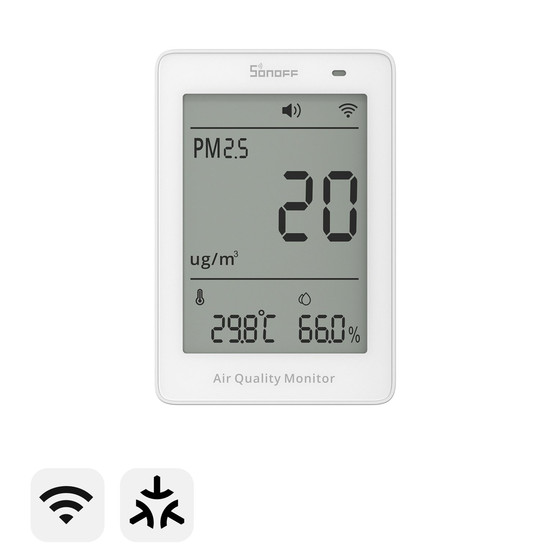 SONOFF AirGuard PM2.5/PM10 Matter über WiFi Luftqualitätsmonitor, HomeKit, Alexa & Google Home, App SAWF-07P