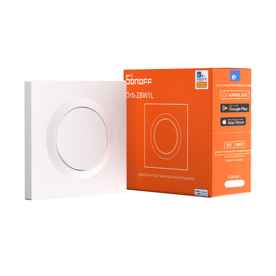 SONOFF Fusion Serie Orb-ZBW1L Zigbee Intelligenter Wandschalter, Lichtschalter Relais, Ohne Neutralleiter, Unterputz ZBMINIL2-E